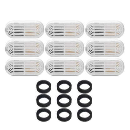 Pet Water Fountain Replacement Filters Dog And Cat Drinking Water Filter Cartridges With Pre-Filter Sponges, 3+3pcs /Box, 6+6pcs /Box, 9+9pcs /Box