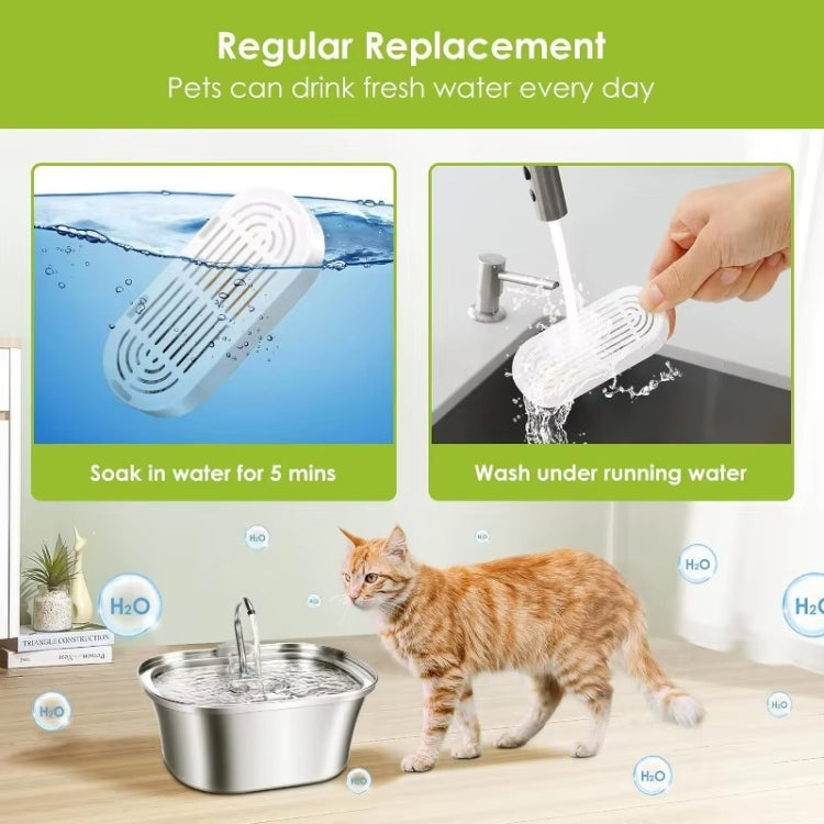 Pet Water Fountain Replacement Filters Dog And Cat Drinking Water Filter Cartridges With Pre-Filter Sponges, 3+3pcs /Box, 6+6pcs /Box, 9+9pcs /Box