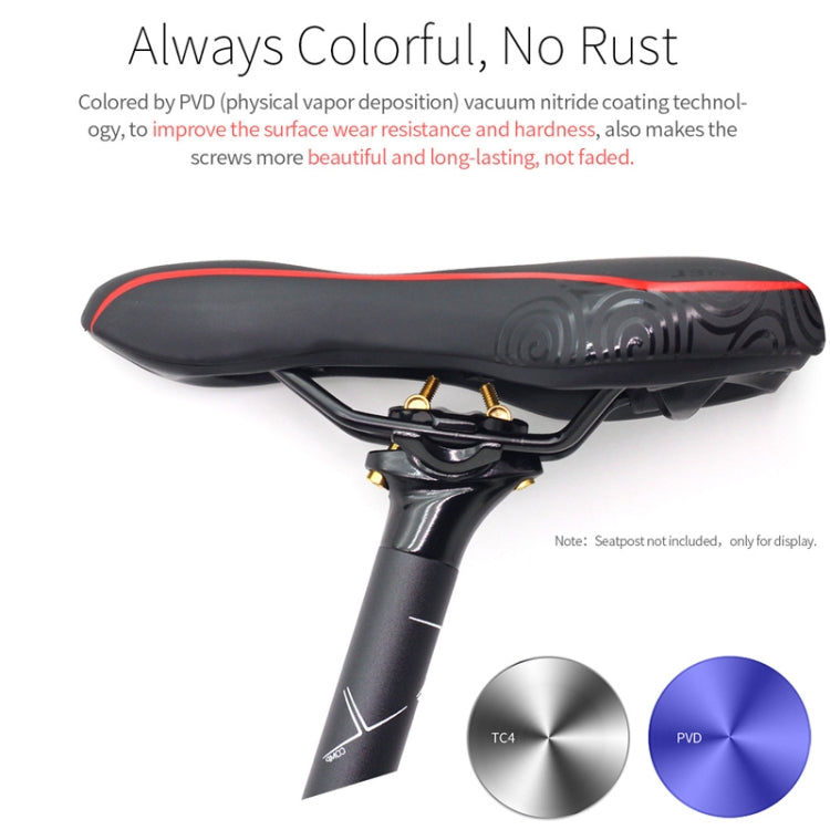 Bicycle Titanium Alloy Seat Post Locking Screws, M6x30 Colorful, M6x30 Gold, M6x30 Titanium, M6x35 Colorful, M6x35 Gold, M6x35 Titanium, M6x40 Colorful, M6x40 Gold, M6x40 Titanium