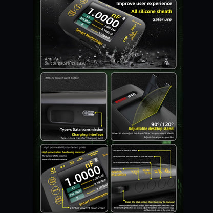 High Precision Digital Multimeter Portable Desktop Colorful Screen 20,000 Characters Multimeter, S40