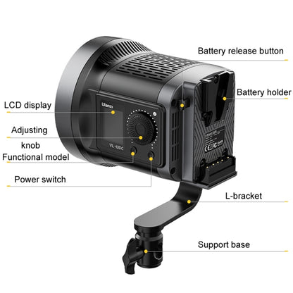 120W Photography Complementary Light Indoor Shooting Video Light, VL-120Bi COB, VL-120C RGB