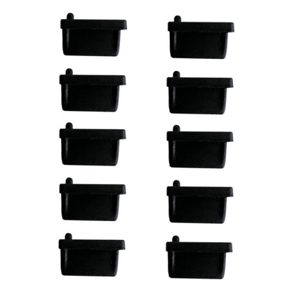10pcs /Set USB 2.0 Female Port Dust Plug Charging Port Silicone Cover, Black, White, Red, Transparent, Yellow, Blue