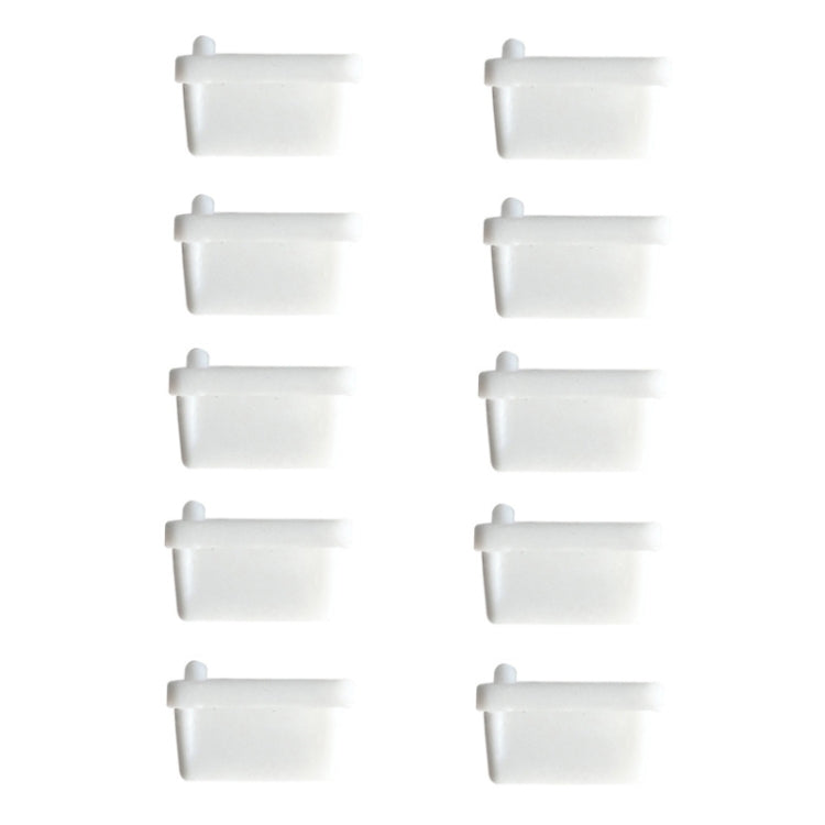 10pcs /Set USB 2.0 Female Port Dust Plug Charging Port Silicone Cover, Black, White, Red, Transparent, Yellow, Blue
