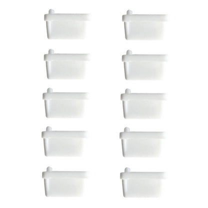 10pcs /Set USB 2.0 Female Port Dust Plug Charging Port Silicone Cover, Black, White, Red, Transparent, Yellow, Blue