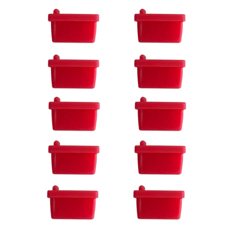 10pcs /Set USB 2.0 Female Port Dust Plug Charging Port Silicone Cover, Black, White, Red, Transparent, Yellow, Blue