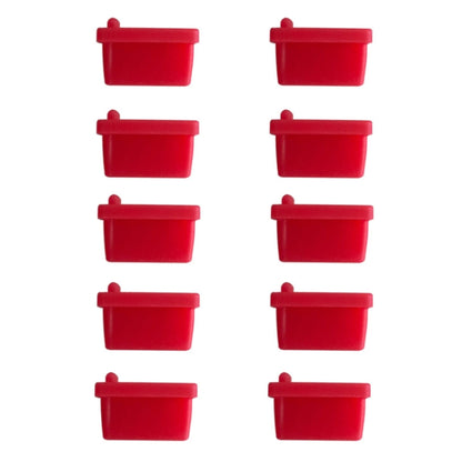 10pcs /Set USB 2.0 Female Port Dust Plug Charging Port Silicone Cover, Black, White, Red, Transparent, Yellow, Blue
