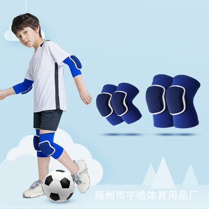 Sponge Children Football Protective Gear Outdoor Sports Equipment, Blue Knee Pads, Black Knee Pads, Blue 4 In 1, Black 4 In 1, Blue 6 In 1, Black 6 In 1, Blue 8 In 1, Black 8 In 1