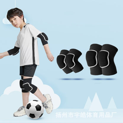 Sponge Children Football Protective Gear Outdoor Sports Equipment, Blue Knee Pads, Black Knee Pads, Blue 4 In 1, Black 4 In 1, Blue 6 In 1, Black 6 In 1, Blue 8 In 1, Black 8 In 1