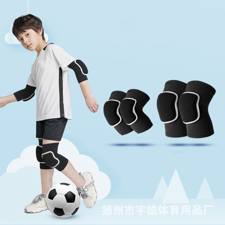 Sponge Children Football Protective Gear Outdoor Sports Equipment, Blue Knee Pads, Black Knee Pads, Blue 4 In 1, Black 4 In 1, Blue 6 In 1, Black 6 In 1, Blue 8 In 1, Black 8 In 1