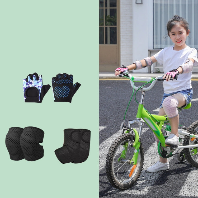 Nailekesi Kids Outdoor Sports Equipment Anti-fall Protective Gear, Pink 4 In 1, Gray Purple 6 In 1, Black 6 In 1, Pink 6 In 1, Gray Purple Knee Pads, Black Knee Pads, Pink Knee Pads