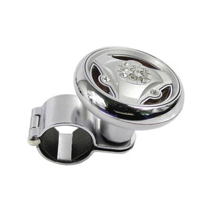 Car Steering Wheel Foldable Ball Bearing Turning Booster, Black, Silver, Electroplating, Mahogany, Carbon Fiber Pattern