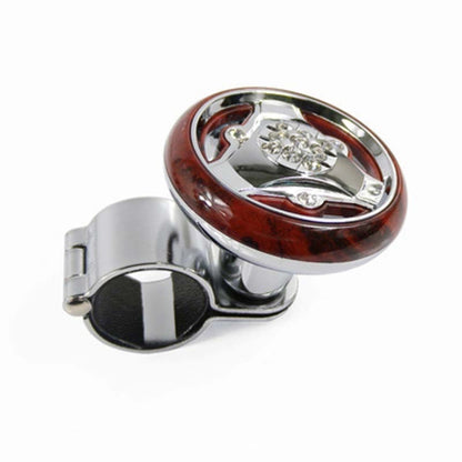 Car Steering Wheel Foldable Ball Bearing Turning Booster, Black, Silver, Electroplating, Mahogany, Carbon Fiber Pattern
