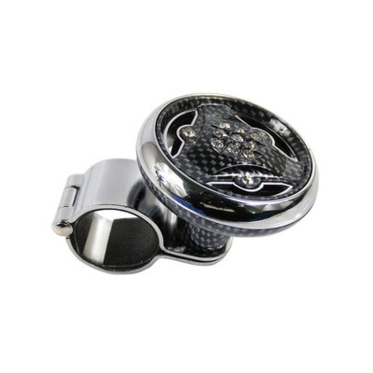 Car Steering Wheel Foldable Ball Bearing Turning Booster, Black, Silver, Electroplating, Mahogany, Carbon Fiber Pattern