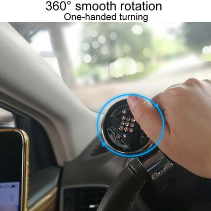 Car Steering Wheel Foldable Ball Bearing Turning Booster, Black, Silver, Electroplating, Mahogany, Carbon Fiber Pattern