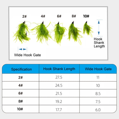 Imitation Aquatic Grass Fishing Hooks Grass Hooks, Single Hook, 4pcs /Box Hooks, 3pcs /Set Cordset