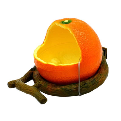 Parrot Spill-Proof Plastic Feeder Fruit Shape Bird Cage Food Cup, Apple, Orange, Pomegranate, Pumpkin, Corn