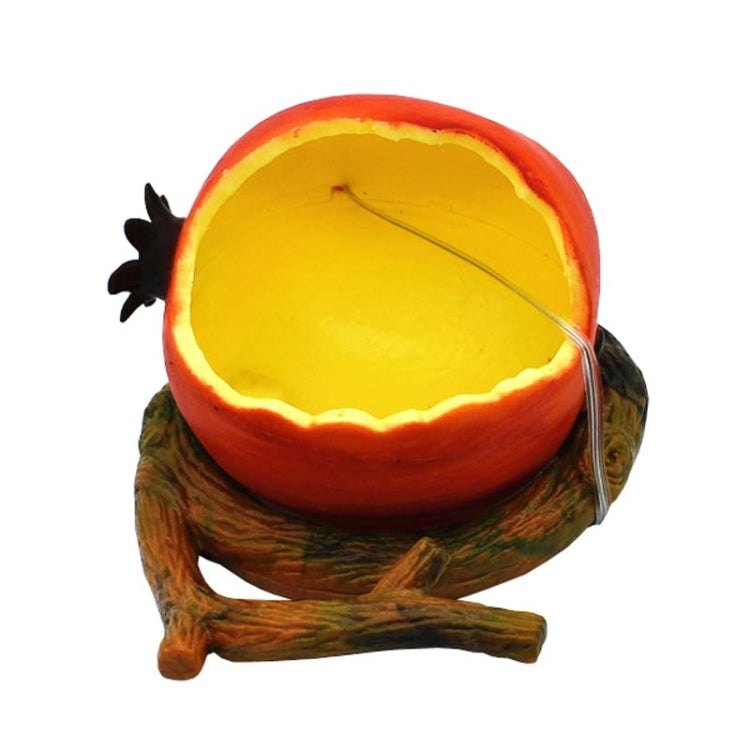 Parrot Spill-Proof Plastic Feeder Fruit Shape Bird Cage Food Cup, Apple, Orange, Pomegranate, Pumpkin, Corn