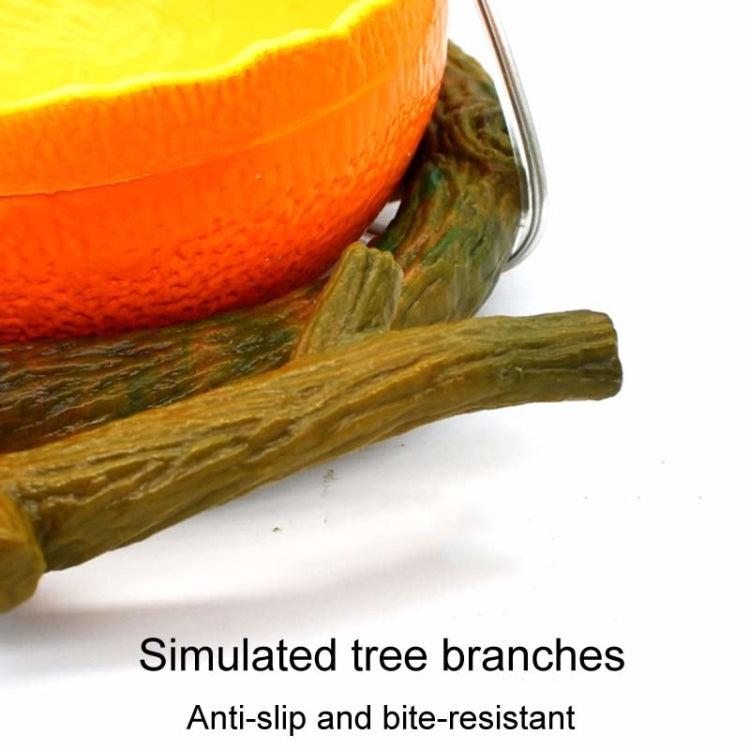 Parrot Spill-Proof Plastic Feeder Fruit Shape Bird Cage Food Cup, Apple, Orange, Pomegranate, Pumpkin, Corn
