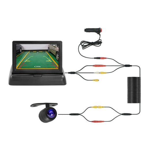 4.3 Inch Display Night Vision Waterproof Reversing Camera +7 Meter Extension Cable, Detachable Screen + Butterfly Camera, Detachable Screen + Butterfly 8 Light Camera, Detachable Screen + External 4 Light Camera