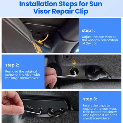 Car Sun Visor Repair Kit For Jeep Wrangler JK2018 / Wrangler 2018-2023 / Gladiator 2020-2023