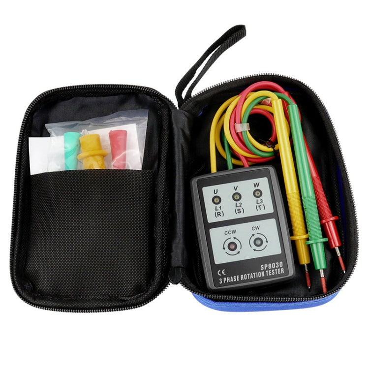 3 Phase Alternating Current Phase Meter Phase Detector Rotation Tester Indicator Digital Phase-Order Indicator, SP8030