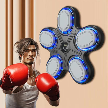 Smart Bluetooth Music Boxing Machine Reaction Training Equipment, With Half-finger Gloves, With Adult Gloves, With Children Gloves, With MMA Gloves