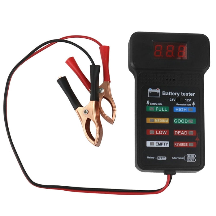 Battery Tester Car Battery Checker Electricity Capacity Tester, 12/24V