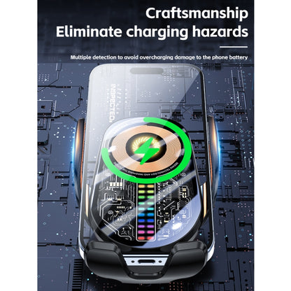 15W Car Sound Pickup Atmosphere Light Wireless Mobile Phone Charging Stand