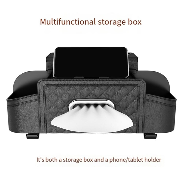 Multifunctional Car Seat Back Tissue Storage Box Hanging Bag
