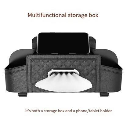 Multifunctional Car Seat Back Tissue Storage Box Hanging Bag