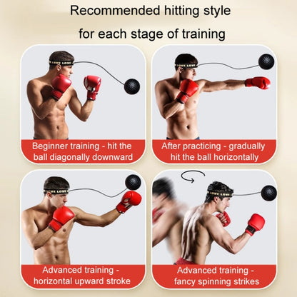 Boxing Reflex Training Ball Indoor Fitness Sports Recreation Combat Fighting With Headband Boxing Speed Ball, PU Ball Black, Rubber Ball Red, Tennis Ball Yellow