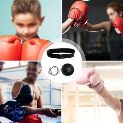 Boxing Reflex Training Ball Indoor Fitness Sports Recreation Combat Fighting With Headband Boxing Speed Ball, PU Ball Black, Rubber Ball Red, Tennis Ball Yellow