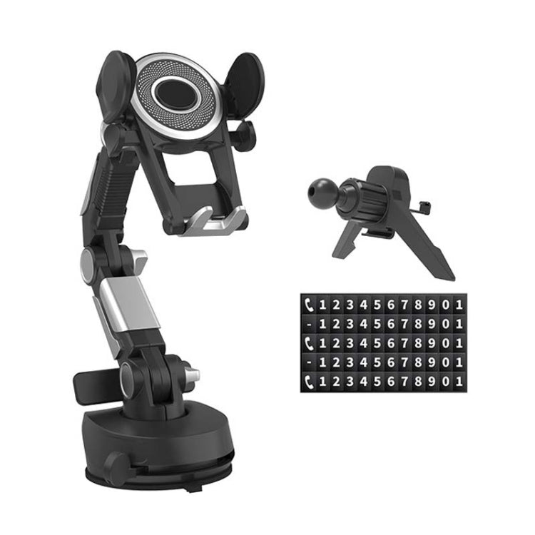 Car Suction Cup Multi-function Cell Phone Navigation Mount, With Hose, With Triangle Air Vent, With Flat Clip