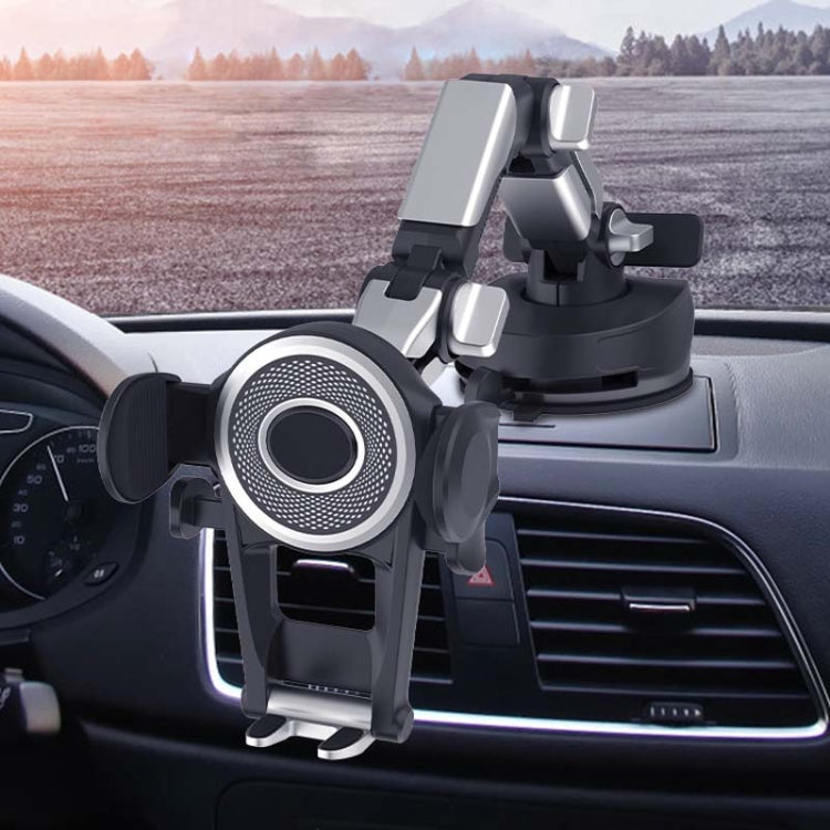 Car Suction Cup Multi-function Cell Phone Navigation Mount, With Hose, With Triangle Air Vent, With Flat Clip