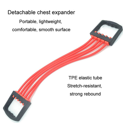 5 Resistance Tubes Chest Expander Pectoral Exercise Puller Arm Strength Trainer Detachable Pull Rope Fitness Equipment