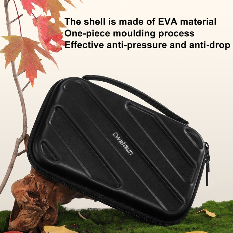 Cwatcun D163 Photography Accessories Organiser EVA Hard Shell Drop-proof Clutch Portable Digital Bag, D163