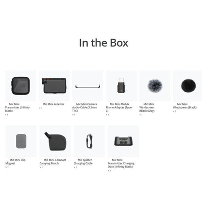 Original 1 TX + 1 RX For DJI Mic Mini, 1 TX + 1 RX