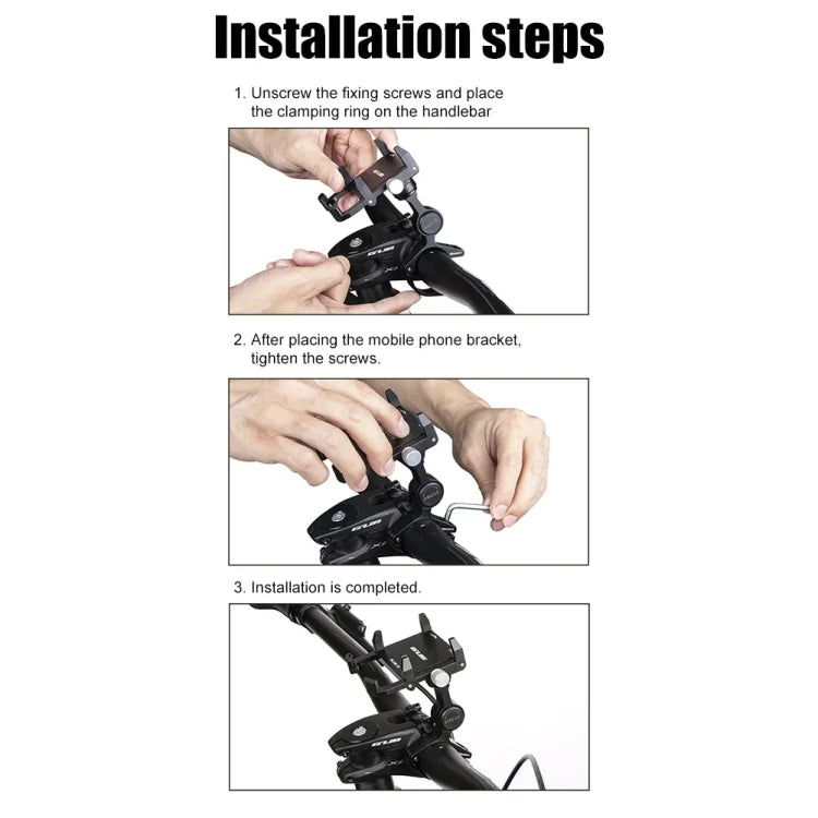 GUB PLUS21 Bicycle Mobile Phone Holder Motorcycle 360 Degree Rotating Mount, PLUS21