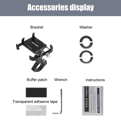 GUB PLUS21 Bicycle Mobile Phone Holder Motorcycle 360 Degree Rotating Mount, PLUS21
