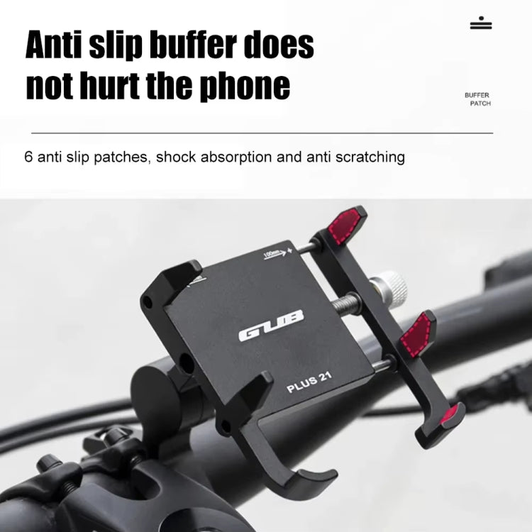 GUB PLUS21 Bicycle Mobile Phone Holder Motorcycle 360 Degree Rotating Mount, PLUS21