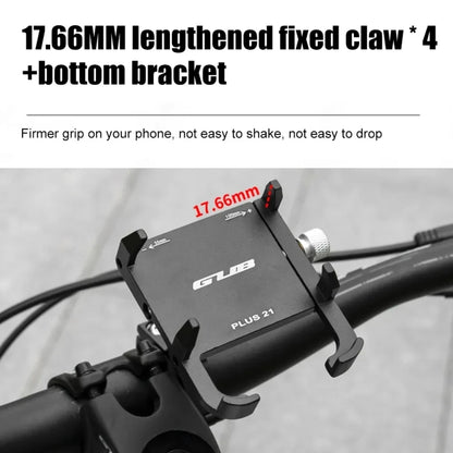 GUB PLUS21 Bicycle Mobile Phone Holder Motorcycle 360 Degree Rotating Mount, PLUS21