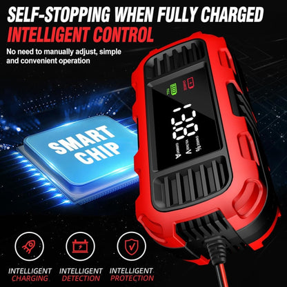 FOXSUR 2A 12V Motorcycle ATV Fully Automatic Trickle Battery Charger, US Plug, EU Plug