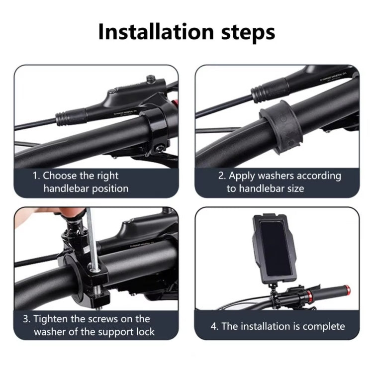 GUB PLUS17 Bicycle Mobile Phone Waterproof Bag Holder Motorcycle Handlebar Rainproof Stand, PLUS17