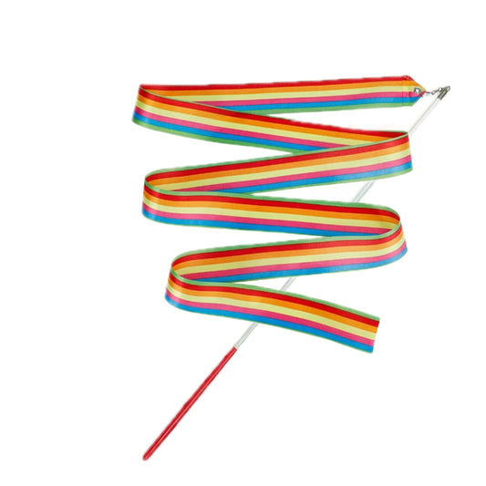 10pcs 4m Rhythmic Gymnastics Ribbons Dance Fitness Toys Sports Equipment, 7 Color, Purple, Dazzling