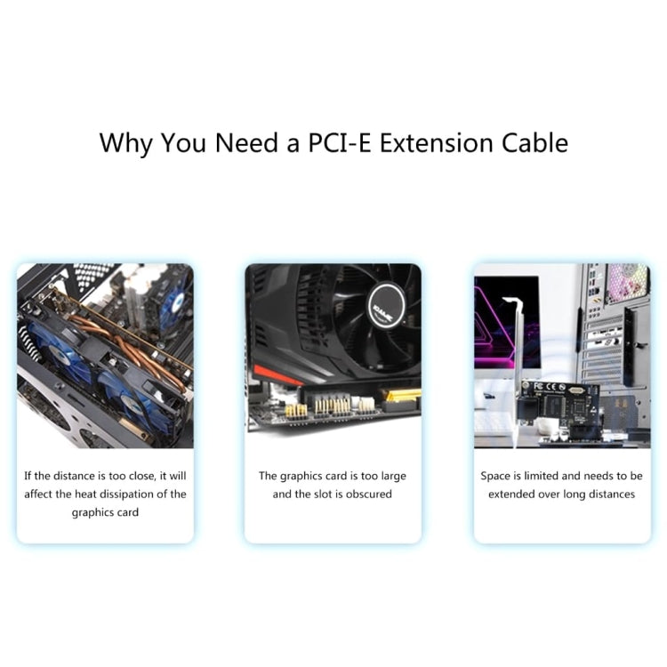 SSU PCI-E To X1 Interface Extension Cable, 0.3m, 0.6m, 1m, 1.5m