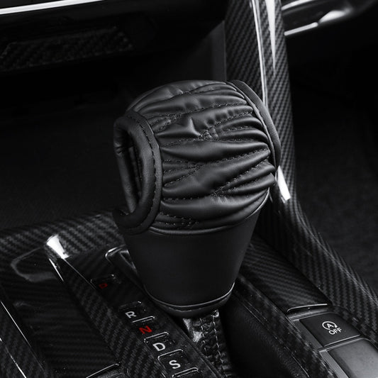 Car Universal Leather Gear Sleeve Breathable Gearshift Cover, T Type Black, T Type Red With Black Line, T Type Yellow, Manual Gear Black, Manual Gear Red With Black Line, Manual Gear Yellow, Automatic Gear Black, Automatic Gear Red With Black Line