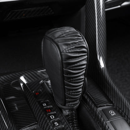 Car Universal Leather Gear Sleeve Breathable Gearshift Cover, T Type Black, T Type Red With Black Line, T Type Yellow, Manual Gear Black, Manual Gear Red With Black Line, Manual Gear Yellow, Automatic Gear Black, Automatic Gear Red With Black Line