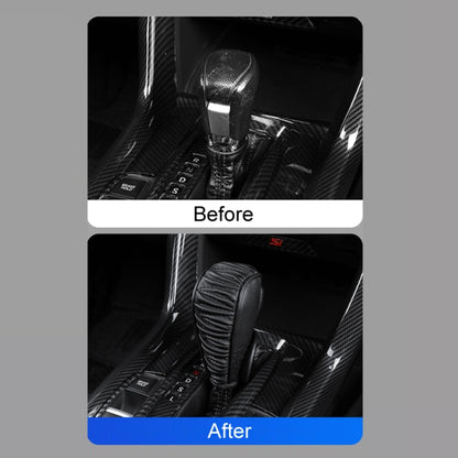 Car Universal Leather Gear Sleeve Breathable Gearshift Cover, T Type Black, T Type Red With Black Line, T Type Yellow, Manual Gear Black, Manual Gear Red With Black Line, Manual Gear Yellow, Automatic Gear Black, Automatic Gear Red With Black Line