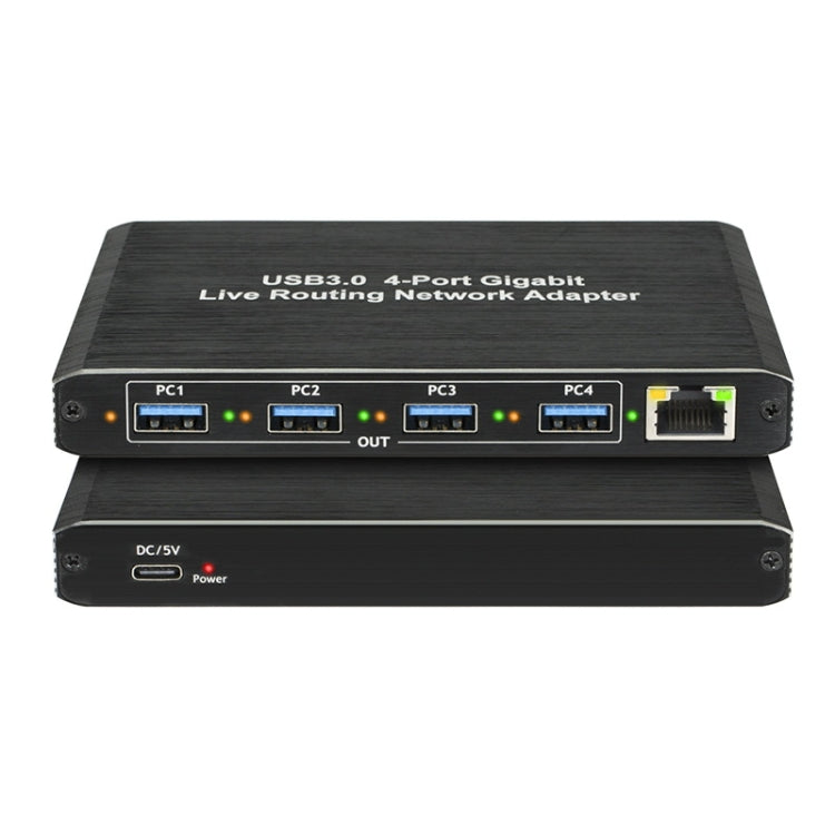 USB3.0 4-Ports Gigabit Network Adapter Plug and Play Router, 4-Ports