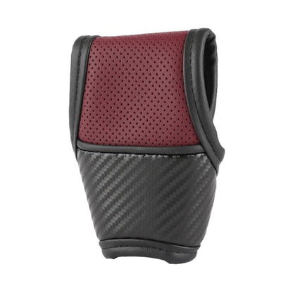 Car Automatic Universal Perforated Breathable Cowhide Side Opening Shift Cover, A-Black, A-Wine Red, A-Brown, B-Black, B-Wine Red, B-Brown